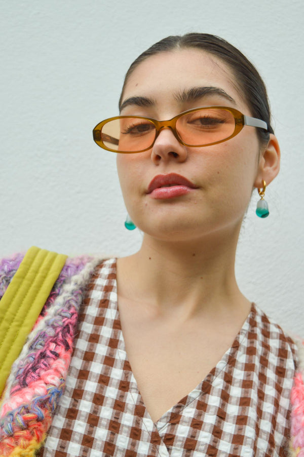 Sandralexandra Glass Pearl Aquamarine Earrings - The Mercantile London