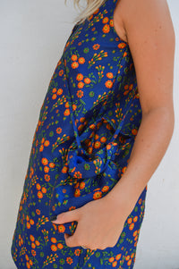 Compania Fantastica Navy Floral Jacquard Bag