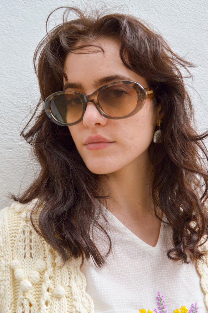 A Kjaerbede Anma Coquina / Grey Transparent Sunglasses - The Mercantile London