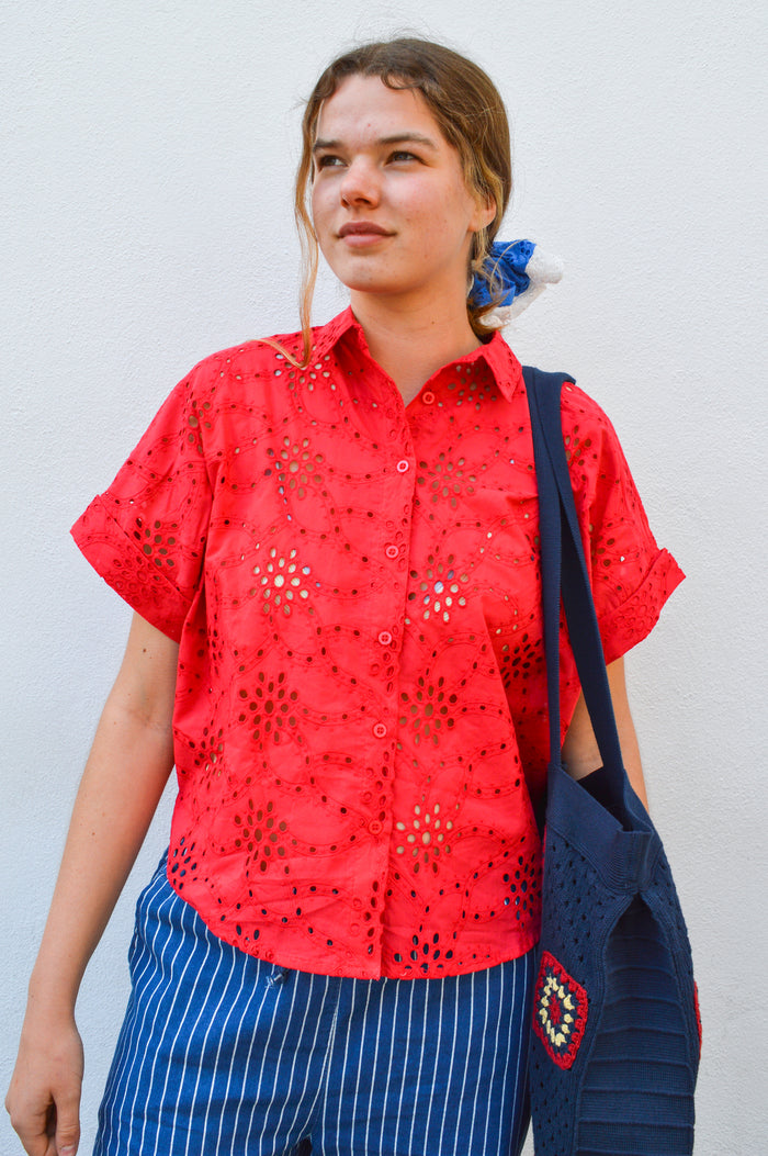 Numph Karissa Geranium Blouse - The Mercantile London