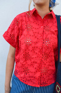 Numph Karissa Geranium Blouse - The Mercantile London