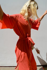 Cus Bell Sleeve Rouge Dress - The Mercantile London