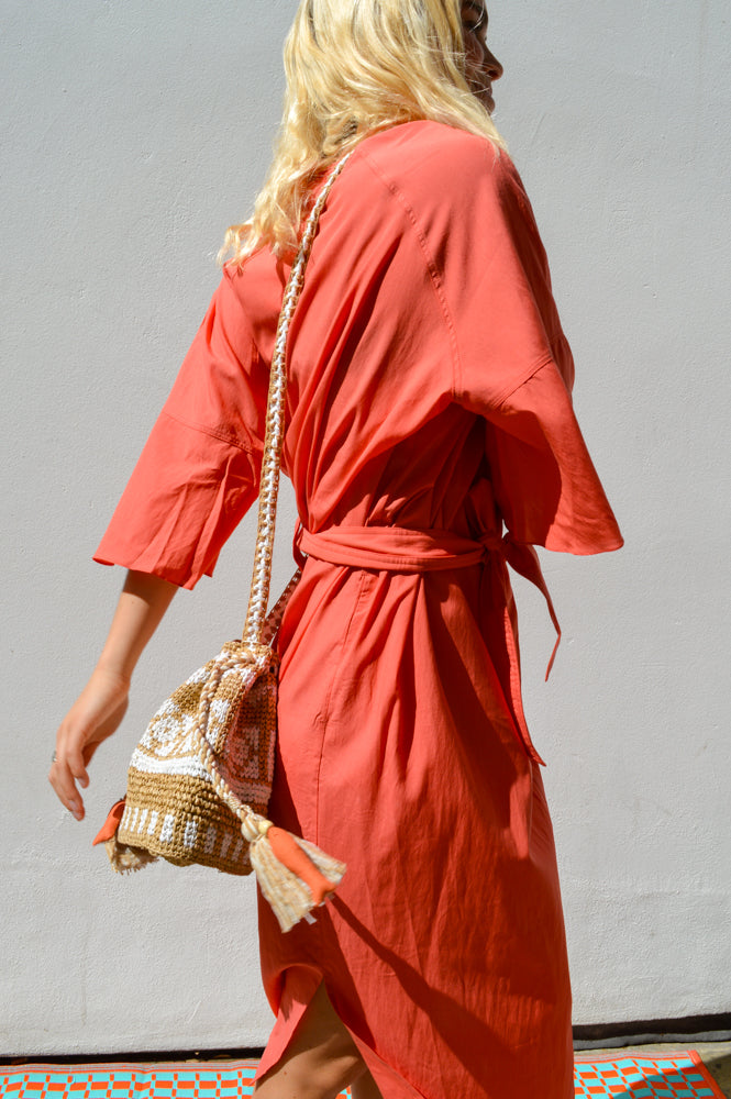 Cus Bell Sleeve Rouge Dress - The Mercantile London