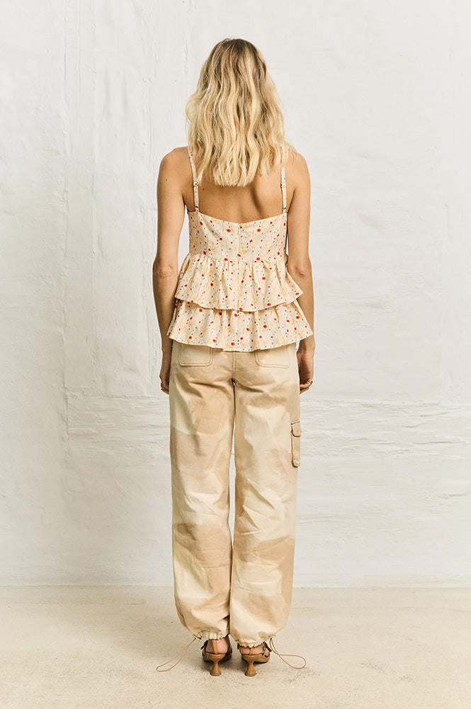 Helmstedt Ellie Cornflower Tiered Top - The Mercantile London