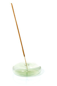 MÆGEN Green Dimple Hand Blown Glass Incense Holder - The Mercantile London