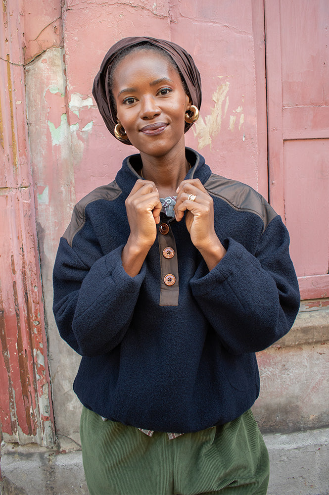 Sacrécoeur Jaya Navy Jacket - The Mercantile London