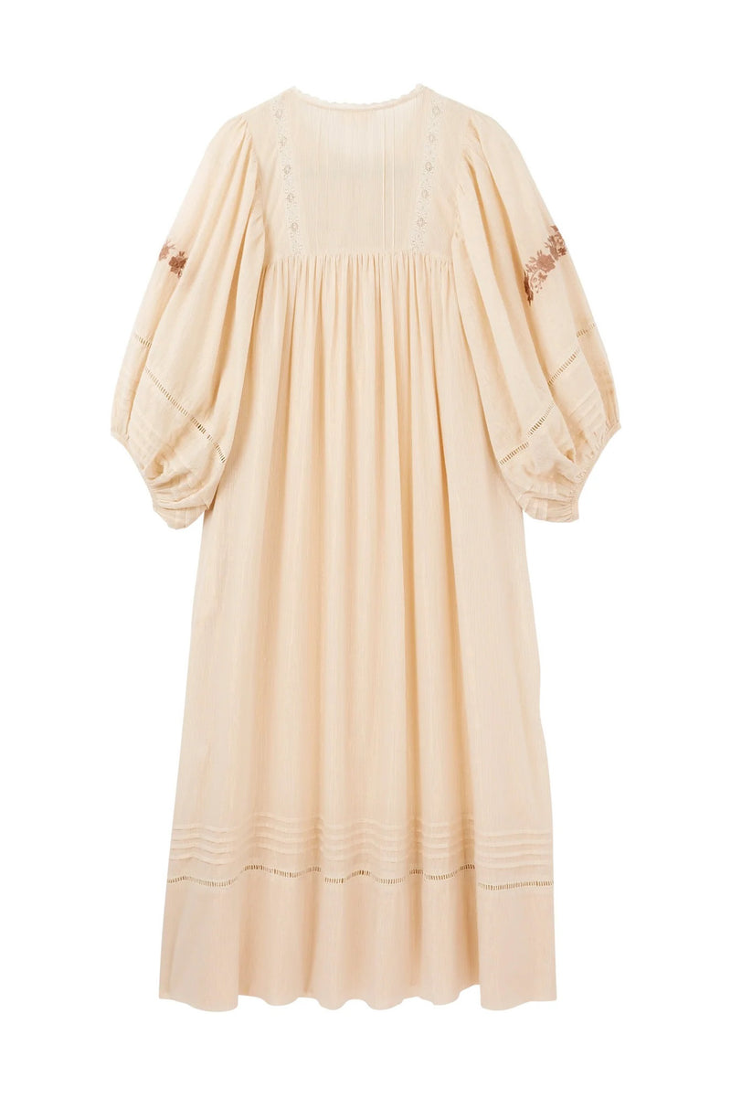 SS24 Faune Laurel Gold Dress - The Mercantile London