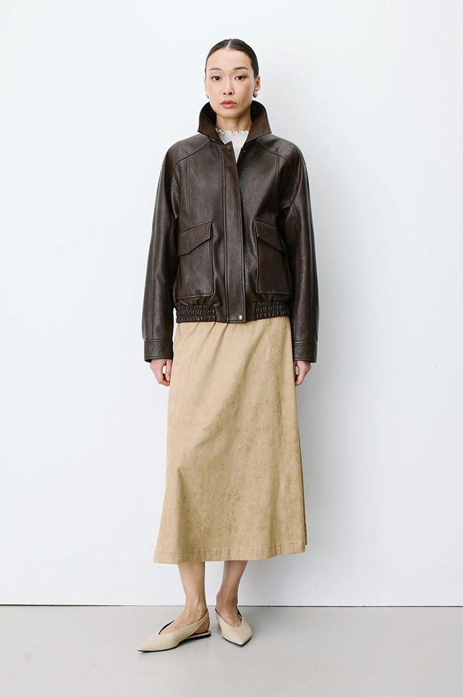 Grace & Mila Axel Chocolate Leather Jacket