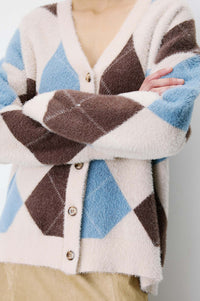 Grace & Mila Alexan Bleuet Argyle Cardigan