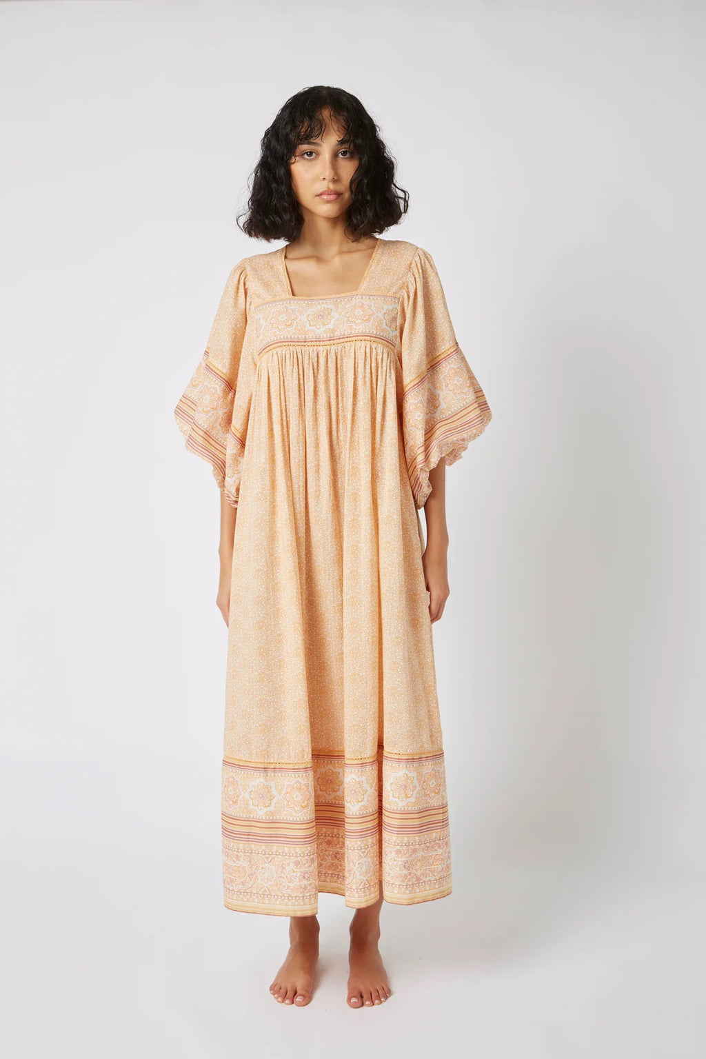 SS24 Faune Meadow Tuscan Peach Dress - The Mercantile London