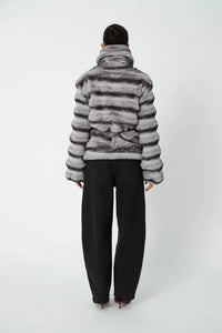 Stella Nova Fall Grey Faux Fur Coat