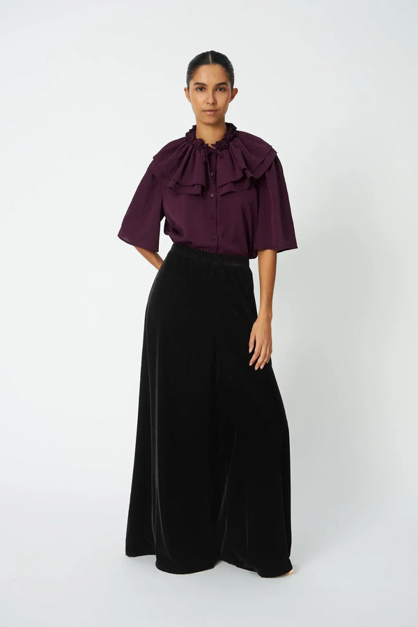 Stella Nova Beetroot Frill Top