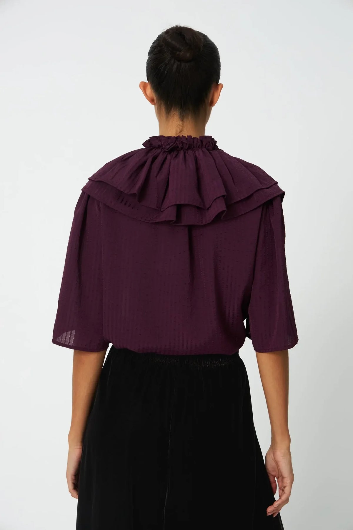 Stella Nova Beetroot Frill Top