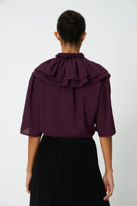 Stella Nova Beetroot Frill Top
