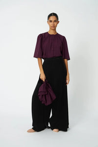 Stella Nova Beetroot Frill Top