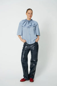 Stella Nova Dowe Blue Frill Top