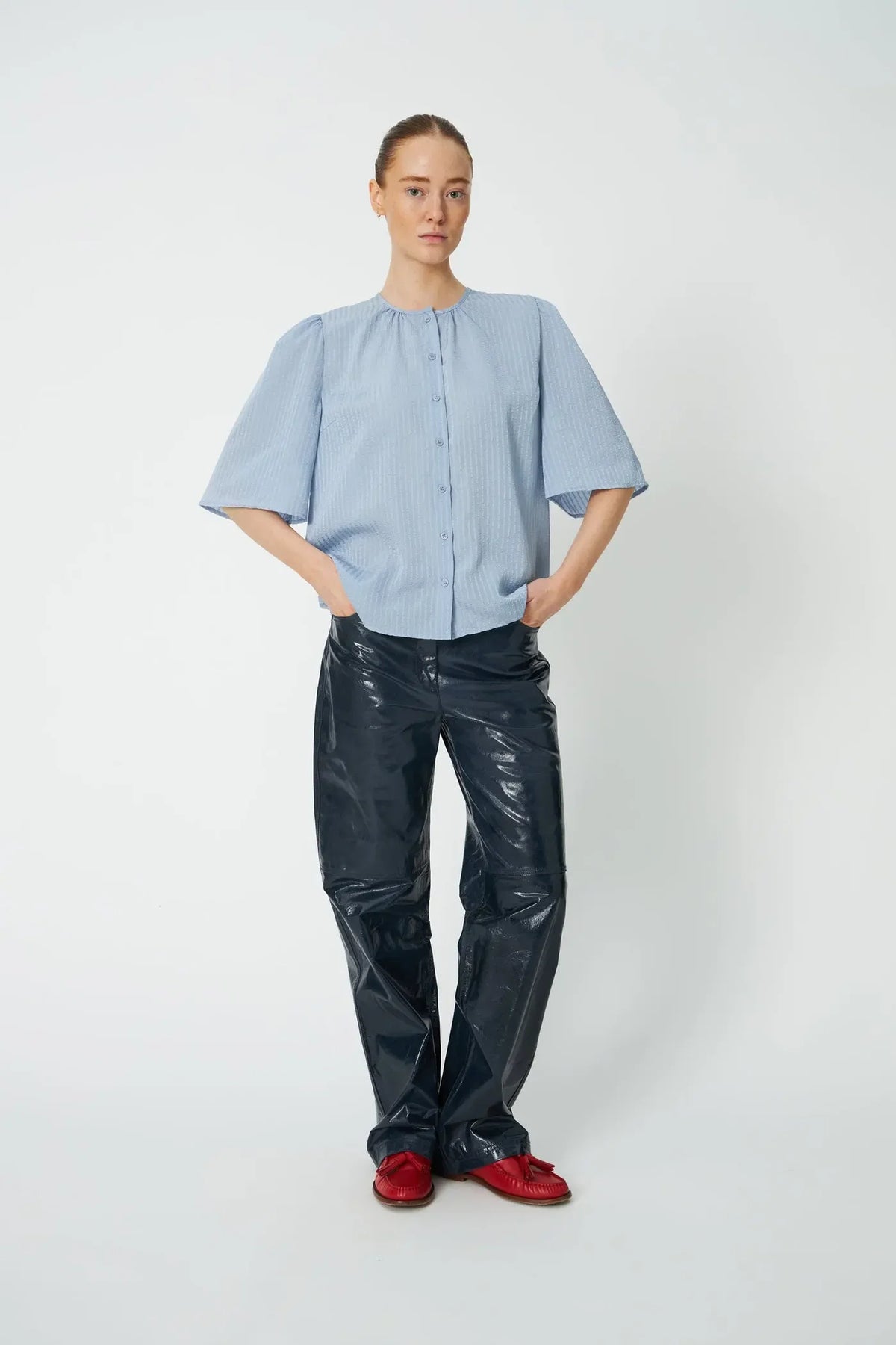 Stella Nova Dowe Blue Frill Top