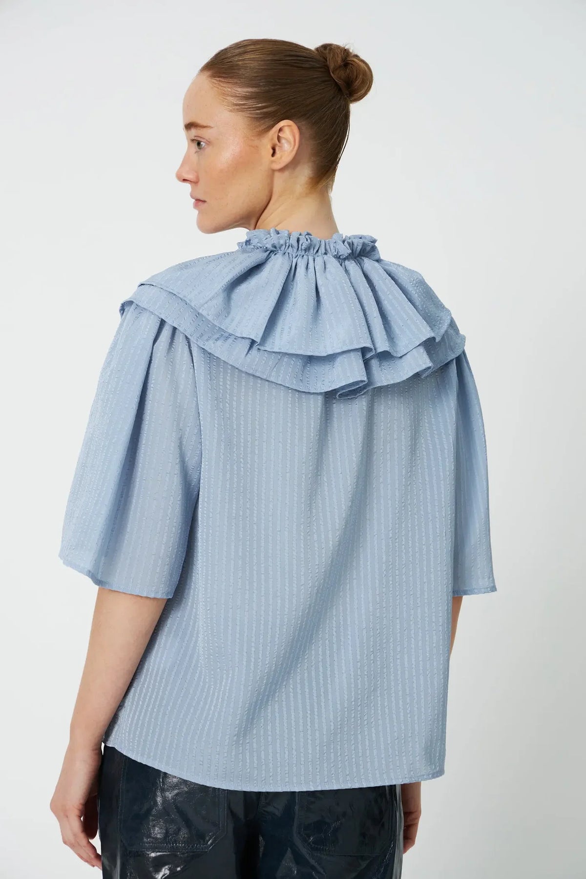 Stella Nova Dowe Blue Frill Top