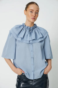 Stella Nova Dowe Blue Frill Top