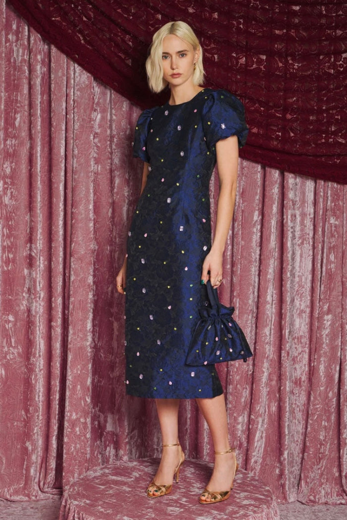 Dream Sister Jane Cosmo Jewel Navy Midi Dress