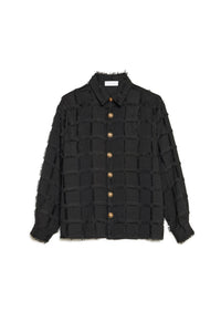 Sister Jane Zephyr Fray Black Check Shirt