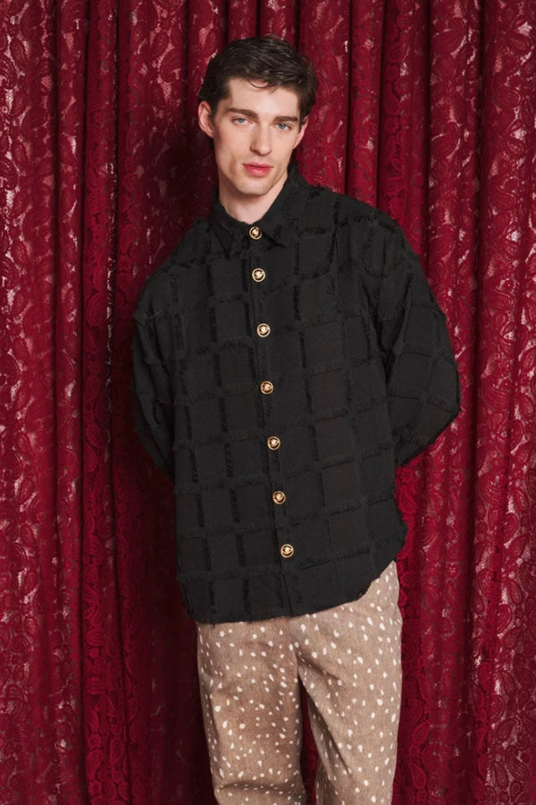 Sister Jane Zephyr Fray Black Check Shirt