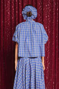 Sister Jane Lumina Blue Check Blouse