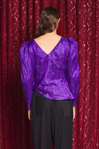 Sister Jane Nephrite Taffeta Deep Purple Top