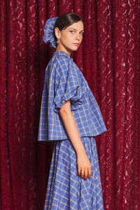 Sister Jane Lumina Blue Check Blouse