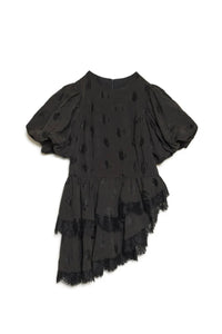 Dream Sister Jane Mirage Black Ruffle Top