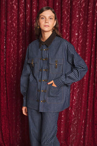 Sister Jane Libra Denim Stripe Overshirt