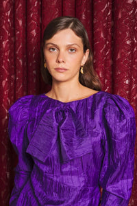 Sister Jane Nephrite Taffeta Deep Purple Top