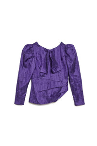 Sister Jane Nephrite Taffeta Deep Purple Top