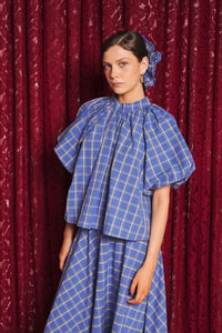 Sister Jane Lumina Blue Check Blouse