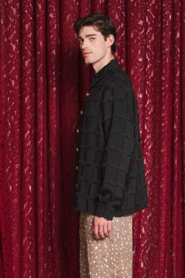 Sister Jane Zephyr Fray Black Check Shirt