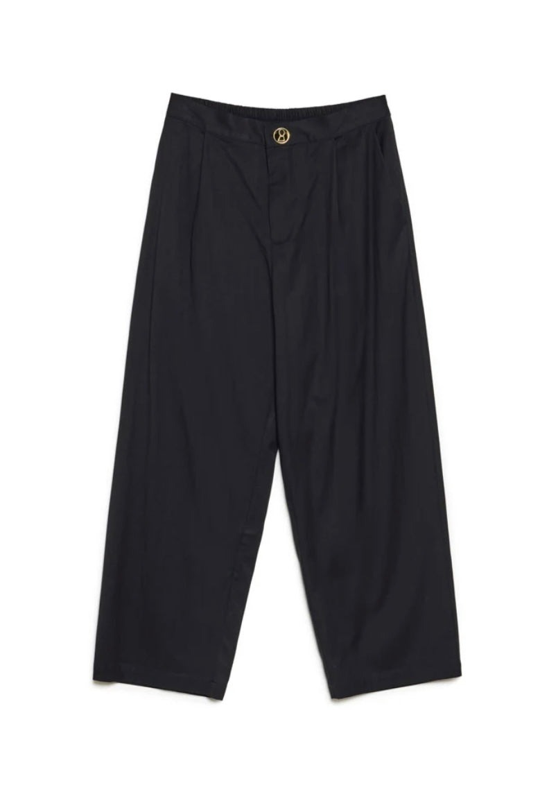 Sister Jane Roman Black Barrel Leg Trouser