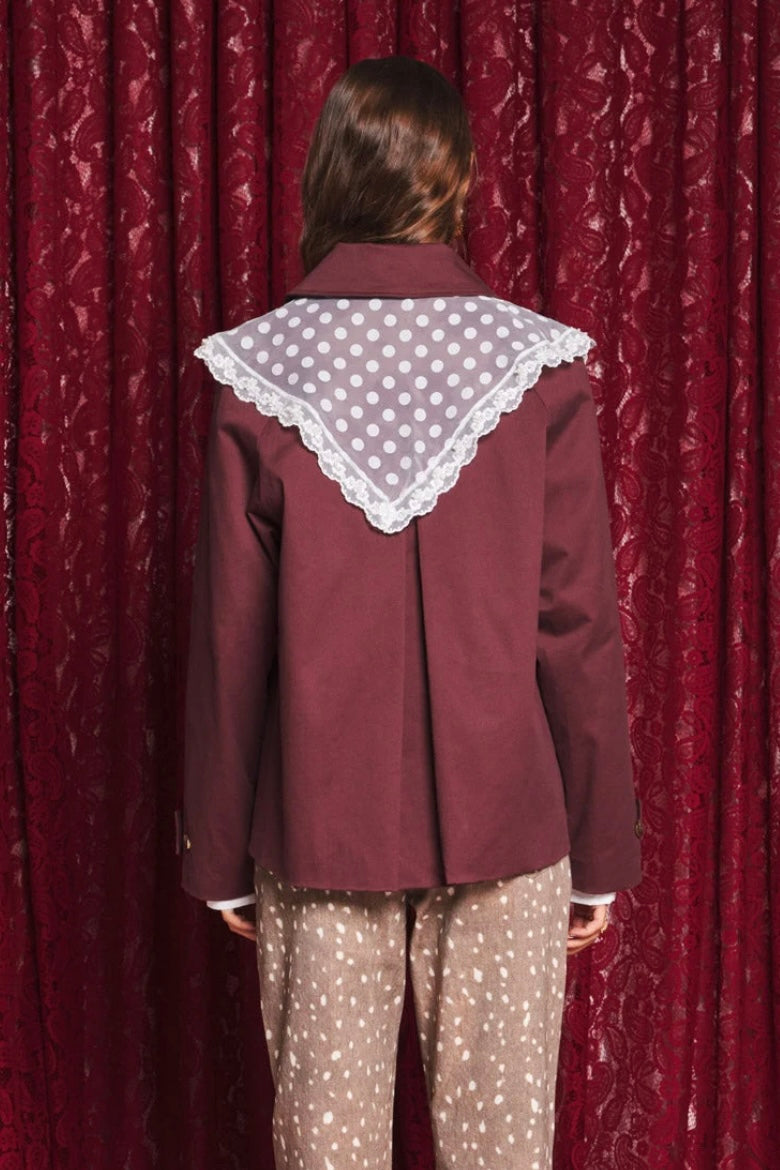 Sister Jane Ravena Lace Colla Burgundy Jacket