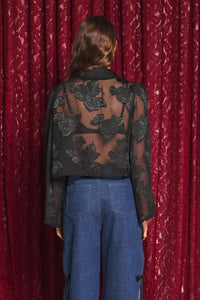 Sister Jane Celeste Floral Black Blouse