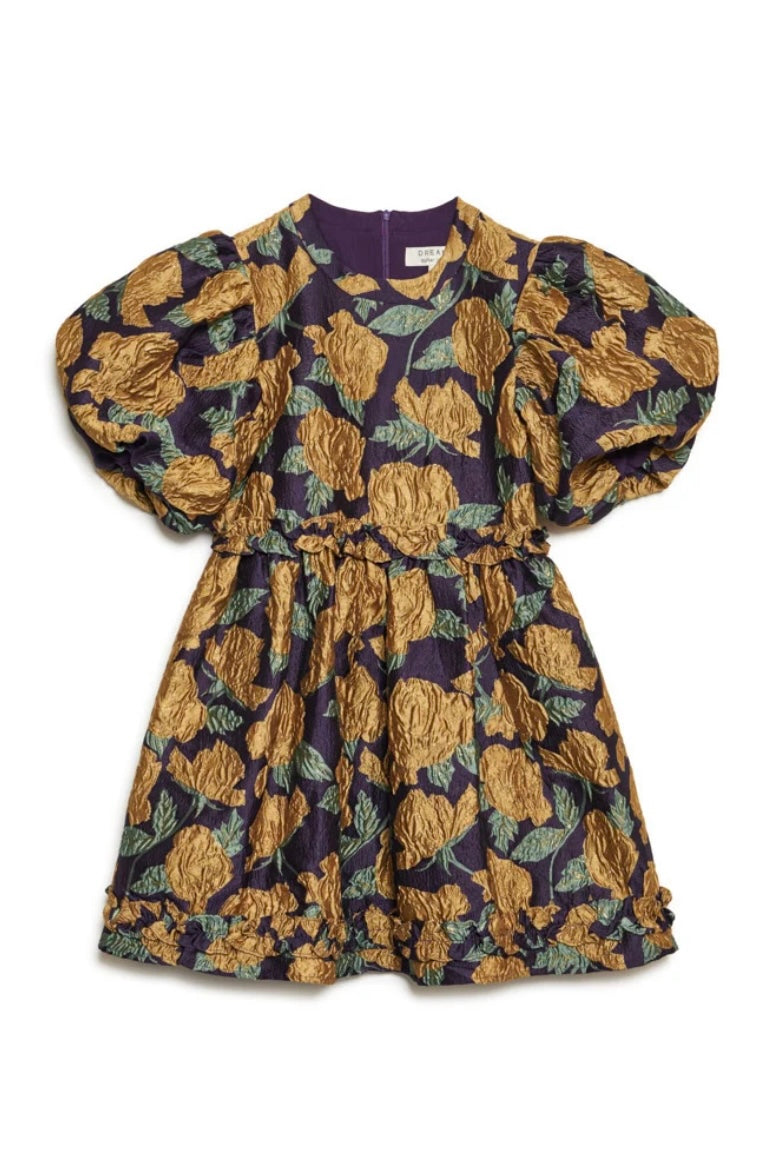 Dream Sister Jane Peridot Jacquard Mini Dress