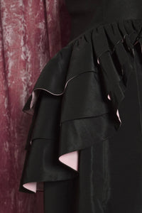 Dream Sister Jane Elixir Black Ruffle Midi Dress