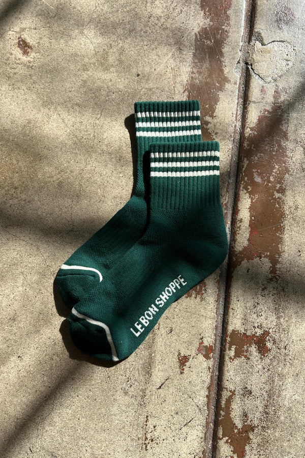 Le Bon Shoppe Girlfriend Hunter Green Socks - The Mercantile London