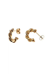 Nordic Muse Ridge Twist Hoop Earrings - The Mercantile London