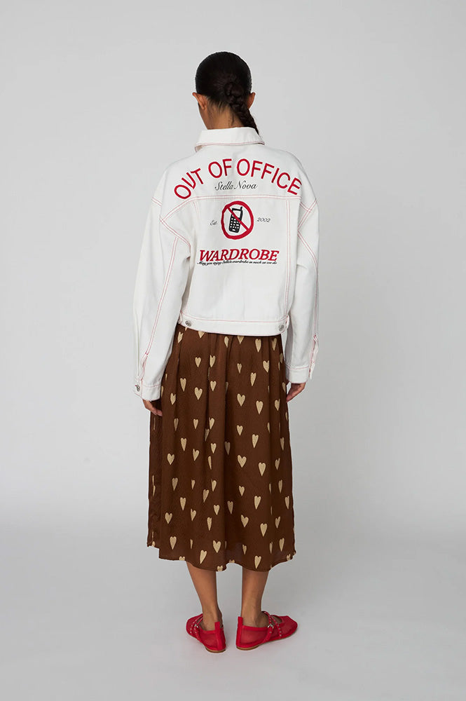 Stella Nova Heart Prink Silk Skirt - The Mercantile London