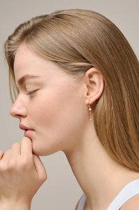 Enamel Lola Bold Hoop Earrings in Blush - The Mercantile London