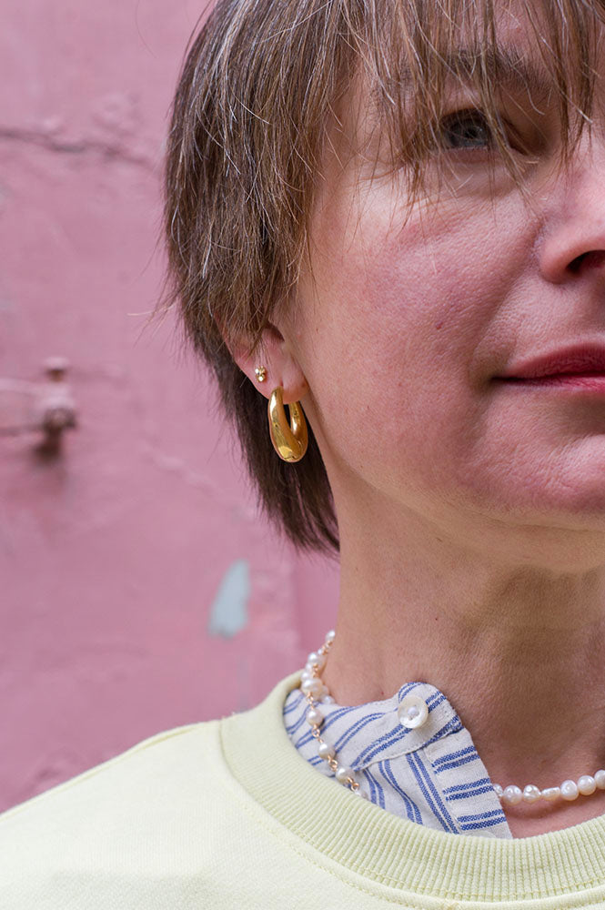 By-Bar Ellis Gold Hoop Earrings - The Mercantile London