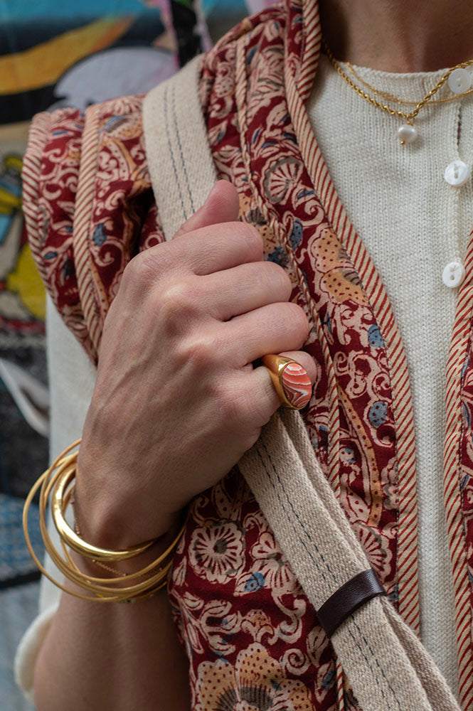Shyla Serifos Rhodochrosite Ring - The Mercantile London