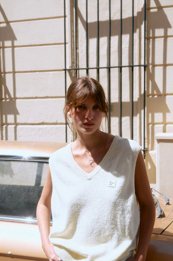 American Vintage Dylbay Melange Pearl Sweater - The Mercantile London