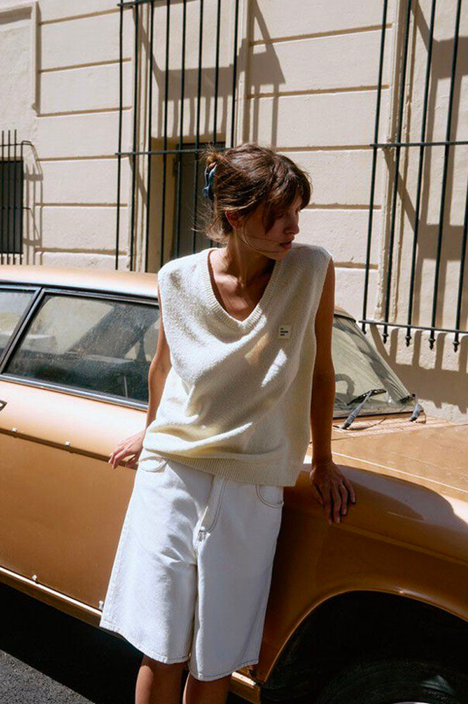 American Vintage Dylbay Melange Pearl Sweater - The Mercantile London