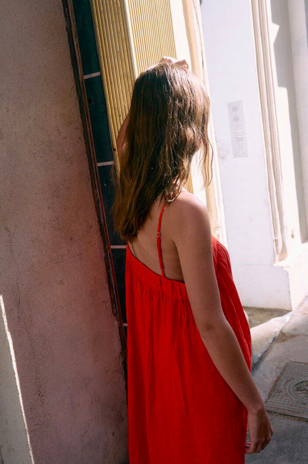 American Vintage Ivybo Strawberry Midi Dress - The Mercantile London