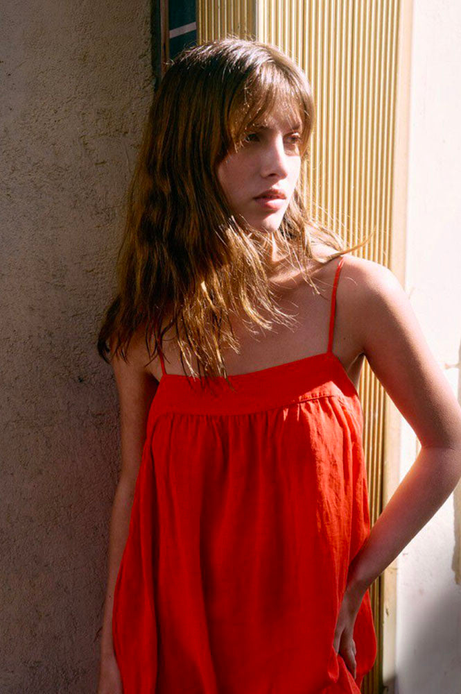 American Vintage Ivybo Strawberry Midi Dress - The Mercantile London